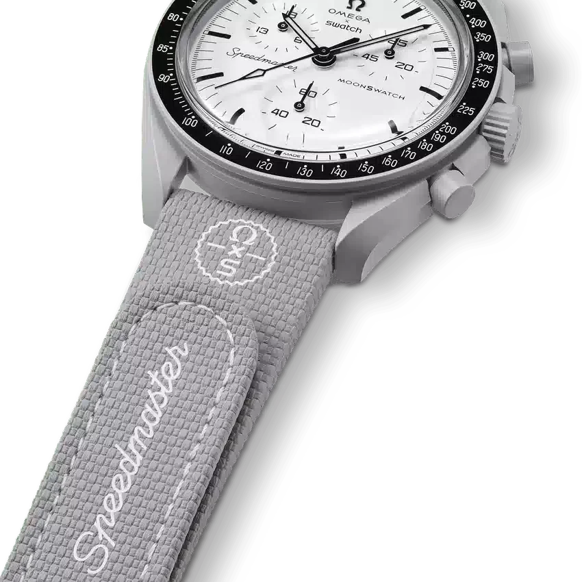 Correa de caucho MoonSwatch gris/gris