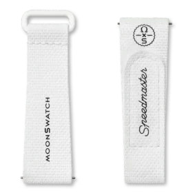 Correa de hule MoonSwatch blanca/blanca