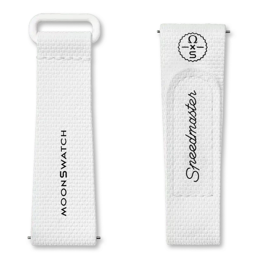 Correa de hule MoonSwatch blanca/blanca