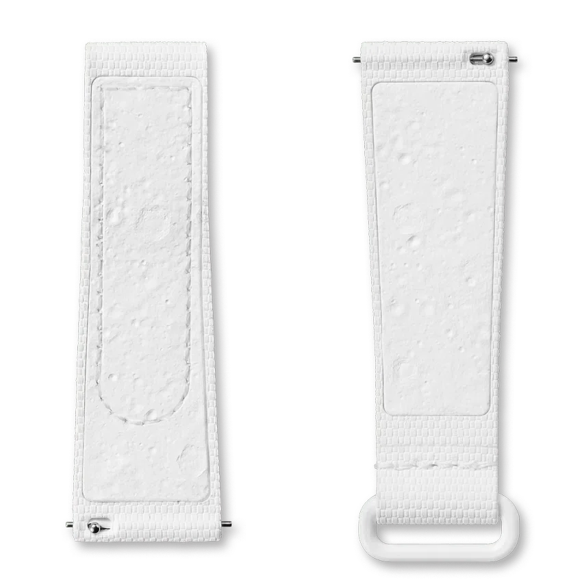 Correa de hule MoonSwatch blanca/blanca