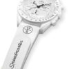 Correa de hule MoonSwatch blanca/blanca