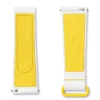 Correa de hule MoonSwatch en blanco y amarillo