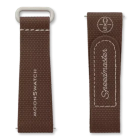 MoonSwatch de caucho marrón/beige