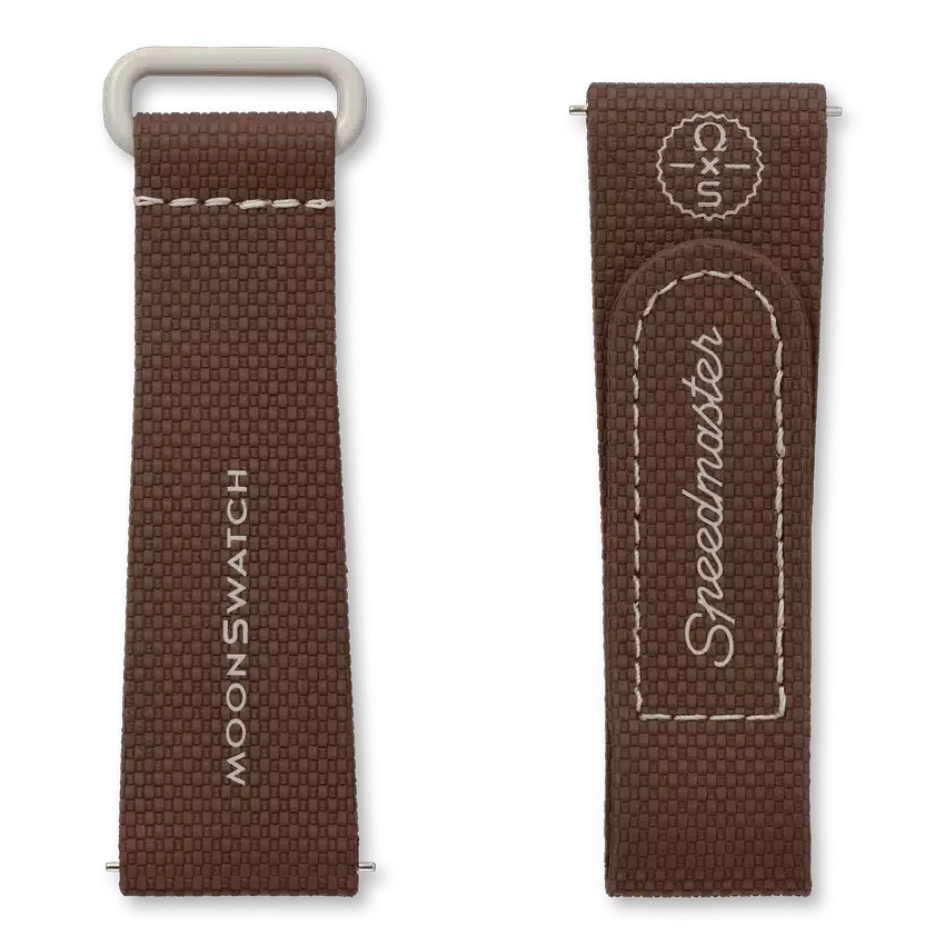 MoonSwatch de caucho marrón/beige