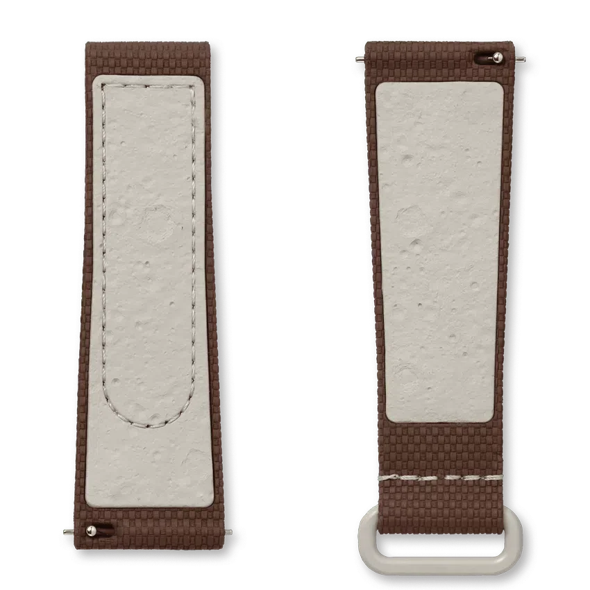 MoonSwatch de caucho marrón/beige