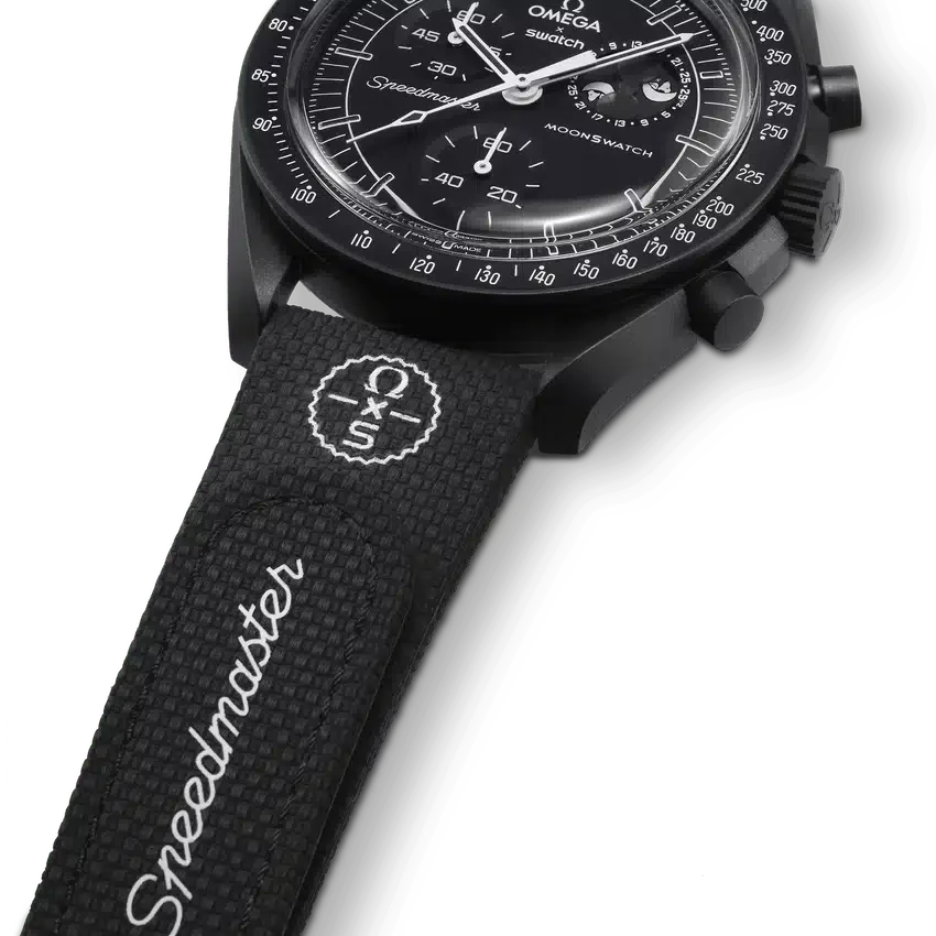 MoonSwatch de caucho negro/negro