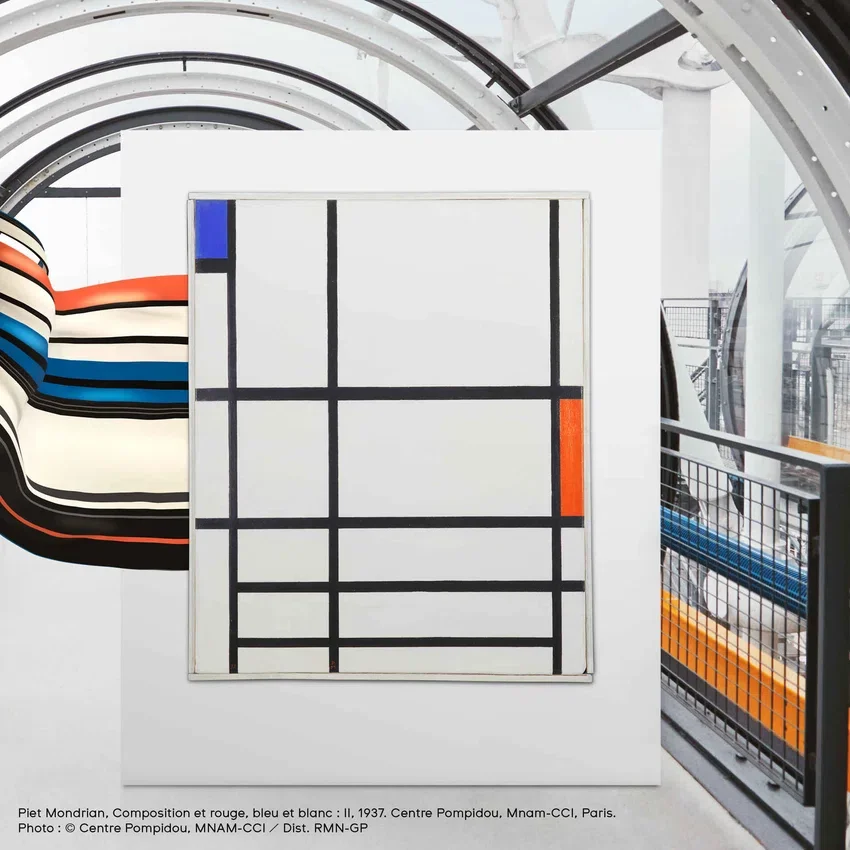 Rojo, azul y blanco, de Piet Mondrian